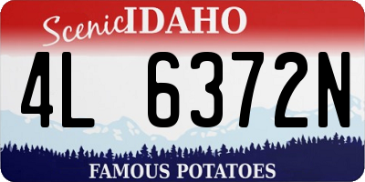 ID license plate 4L6372N