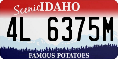 ID license plate 4L6375M