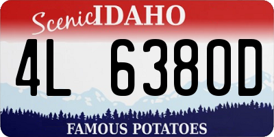 ID license plate 4L6380D