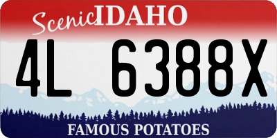ID license plate 4L6388X
