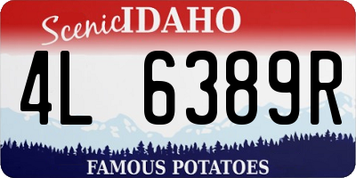 ID license plate 4L6389R