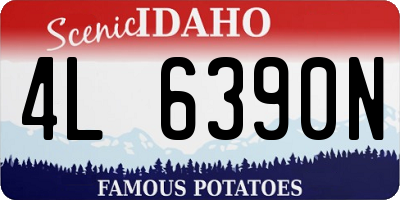 ID license plate 4L6390N