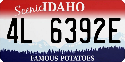 ID license plate 4L6392E