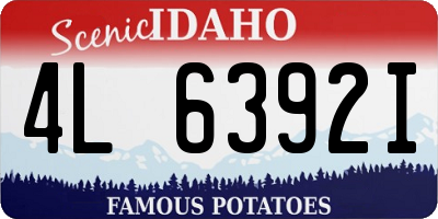 ID license plate 4L6392I