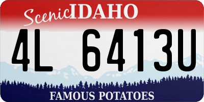 ID license plate 4L6413U