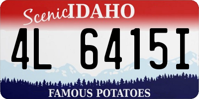 ID license plate 4L6415I