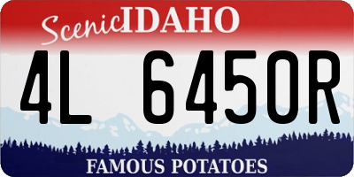 ID license plate 4L6450R