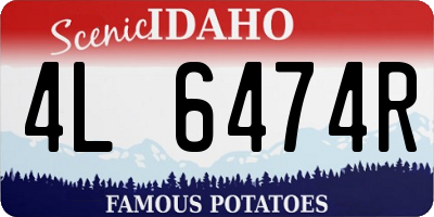 ID license plate 4L6474R