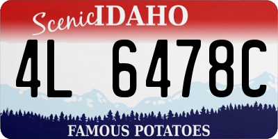 ID license plate 4L6478C
