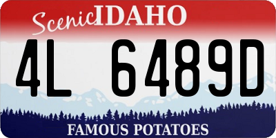 ID license plate 4L6489D