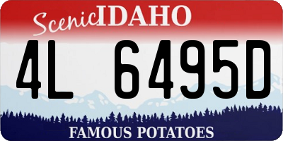 ID license plate 4L6495D