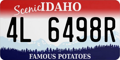 ID license plate 4L6498R