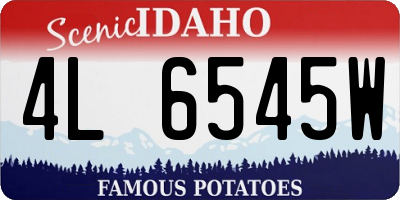 ID license plate 4L6545W