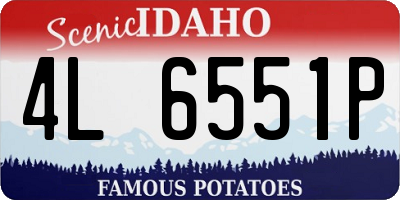 ID license plate 4L6551P