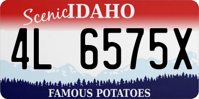 ID license plate 4L6575X