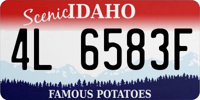 ID license plate 4L6583F