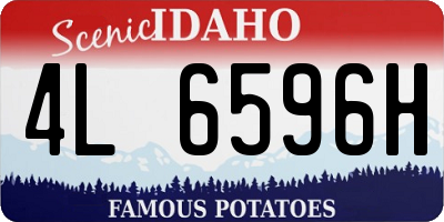 ID license plate 4L6596H