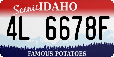 ID license plate 4L6678F