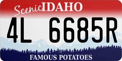 ID license plate 4L6685R