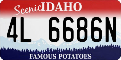 ID license plate 4L6686N