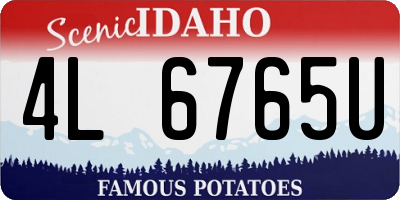 ID license plate 4L6765U
