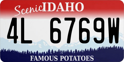 ID license plate 4L6769W