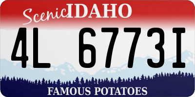 ID license plate 4L6773I