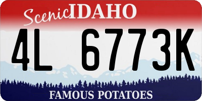 ID license plate 4L6773K