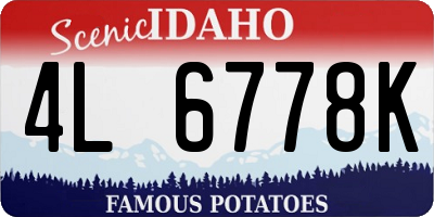 ID license plate 4L6778K