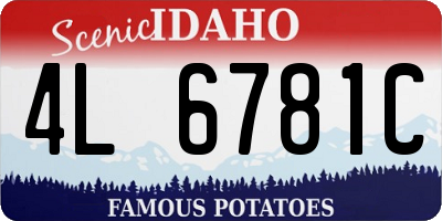 ID license plate 4L6781C