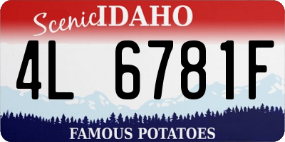 ID license plate 4L6781F