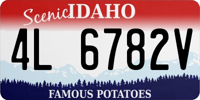 ID license plate 4L6782V
