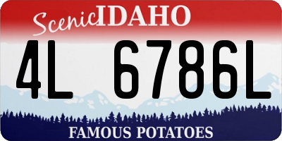 ID license plate 4L6786L