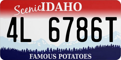 ID license plate 4L6786T
