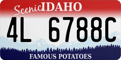 ID license plate 4L6788C