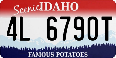 ID license plate 4L6790T