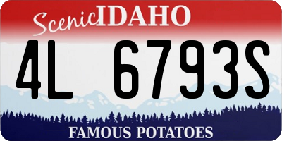ID license plate 4L6793S