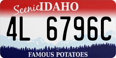 ID license plate 4L6796C