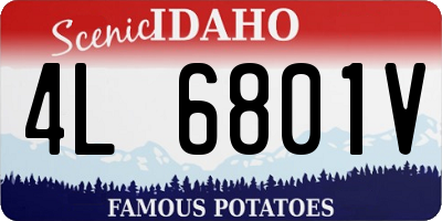 ID license plate 4L6801V