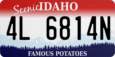 ID license plate 4L6814N
