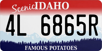 ID license plate 4L6865R