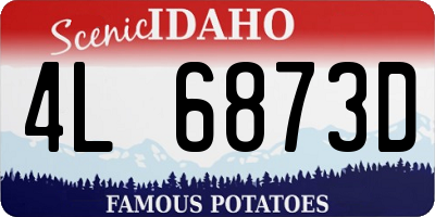 ID license plate 4L6873D