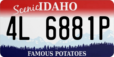 ID license plate 4L6881P
