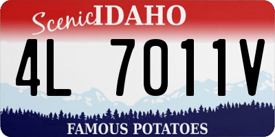 ID license plate 4L7011V