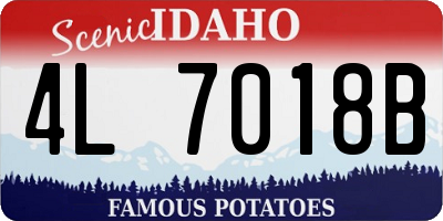 ID license plate 4L7018B