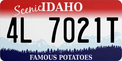 ID license plate 4L7021T