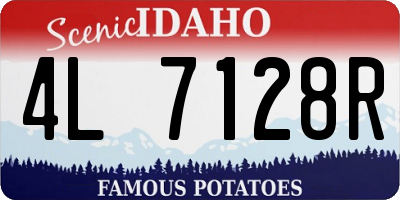ID license plate 4L7128R