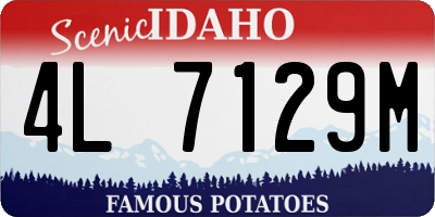 ID license plate 4L7129M