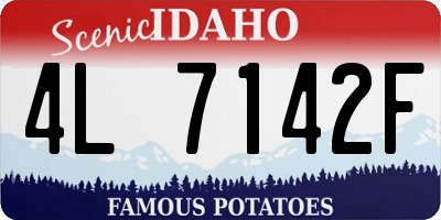 ID license plate 4L7142F