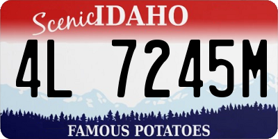 ID license plate 4L7245M